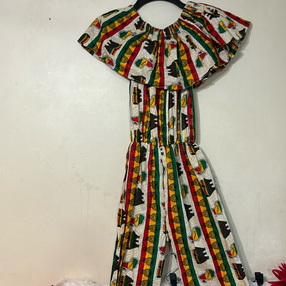 African Dashiki Onesies drop shoulder jumpsuit